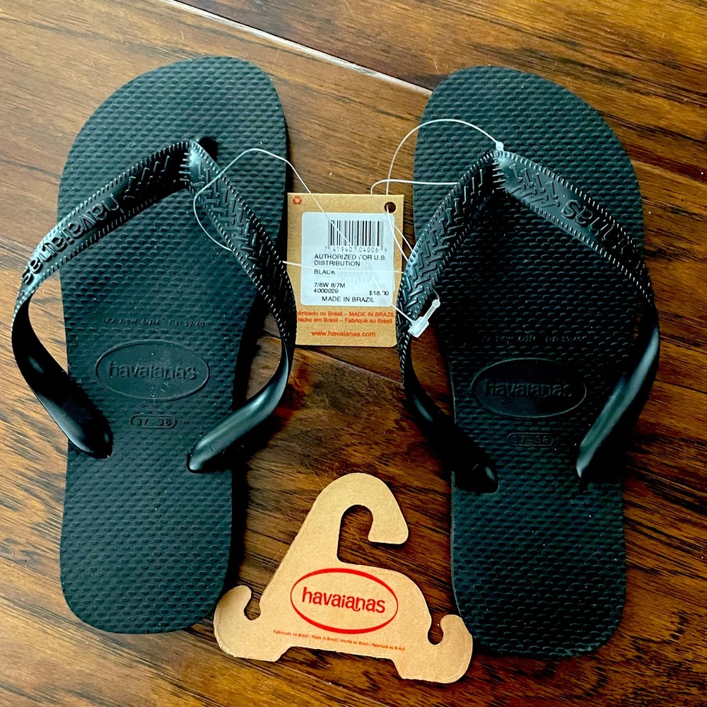 Black Havianas size 7/8